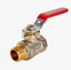 Кран шаровой DN 15 1/2" ВР/НР, рычаг, лат.никел., Rommer