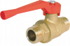 Кран шаровой DN 15 1/2" НР/НР, рычаг, лат., БАЗ 11Б27п1
