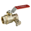Кран шаровой DN 20 3/4" ВР/ВР, со спускным клапаном, рычаг, лат.никел., Giacomini R910SX004