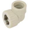 Угольник 90° с мет.(латунь).внутр.резьбой PP-R 32х 1/2" (сер), Valfex