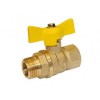Кран шаровой газ. DN 15 1/2" ВР/НР, бабочка, лат., ГАЛЛОП Стандарт 231
