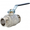 Кран шаровой DN 32 1 1/4" НР/НР, рычаг, лат.никел., STOUT