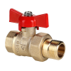 Кран шаровой DN 20 3/4" ВР/НР (американка), бабочка, лат. VALTEC СТАНДАРТ PN40