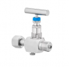 Вентиль игольчатый DN15 1/2" ВР накид.гайка/НР, нерж.сталь, PN40, Траб 240 °C, SS-V4, Росма 
