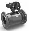 Кран шаровой стальной фланцевый DN400/350, н/п, Ру16, L=880мм, Tmax200°С, редуктор, "LD", (КШ.Ц.Ф.Р)