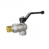 Кран шаровой DN 15 1/2" ВР/НР (американка), рычаг, угловой, лат.никел., LD Pride 47.207.15