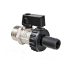 Кран шаровой DN 15 1/2" НР/штуцер 14 мм, дренажный, разбор, бабочка, лат.никел., VALTEC VT.430.N.04