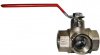 Кран шаровой DN 15 1/2" ВР/ВР/ВР, трехходовой, тип Т, рычаг, лат.никел.