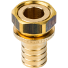 Переходник с накидной гайкой D25 мм x 3/4", под гильзу для труб PE-X, латунь, STOUT