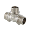 Тройник нар./нар./нар.  1/2", латунь никел. VALTEC VTr.131.N.0004