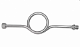 Трубка петлевая (демпферная) прямая для манометра, нерж.сталь, НР-ВР, Тmax=300 °С, Py 25МПа, М20х1,5 - М20х1,5