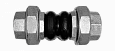 Компенсатор резиновый муфтовый АДЛ FC6  Ду32 (1 1/4"), ВР-ВР, PN10, Траб. = 95 °C